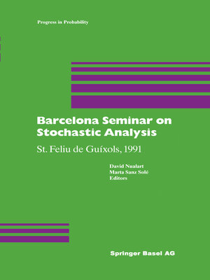 cover image of Barcelona Seminar on Stochastic Analysis